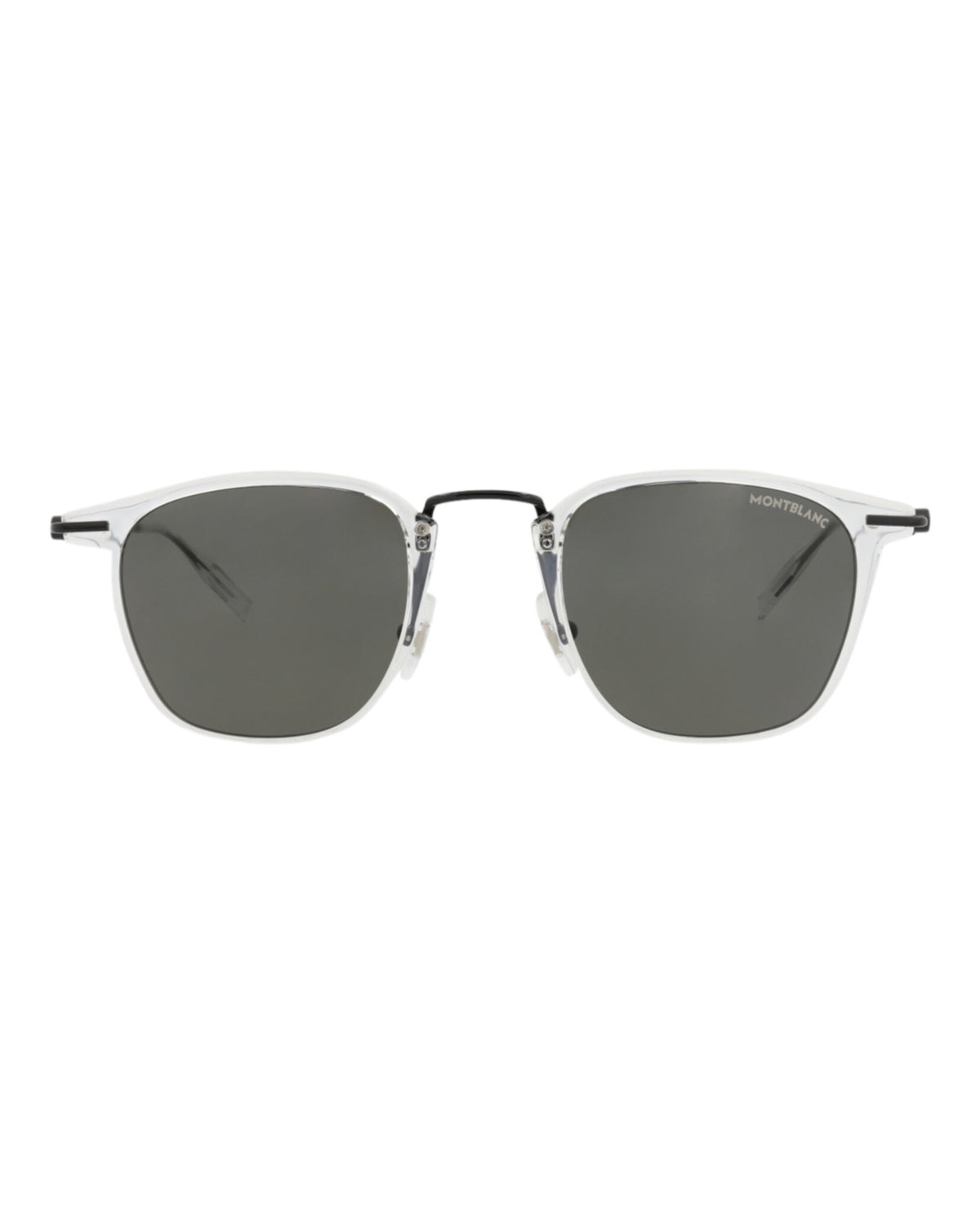 Montblanc Montblanc Mens Square/Rectangle Crystal Black Grey Fashion Designer Eyewear