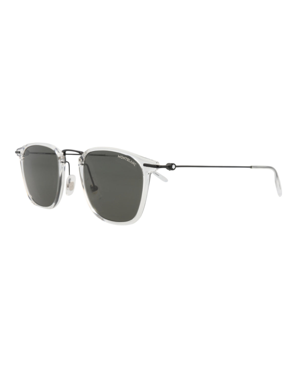 Montblanc Montblanc Mens Square/Rectangle Crystal Black Grey Fashion Designer Eyewear
