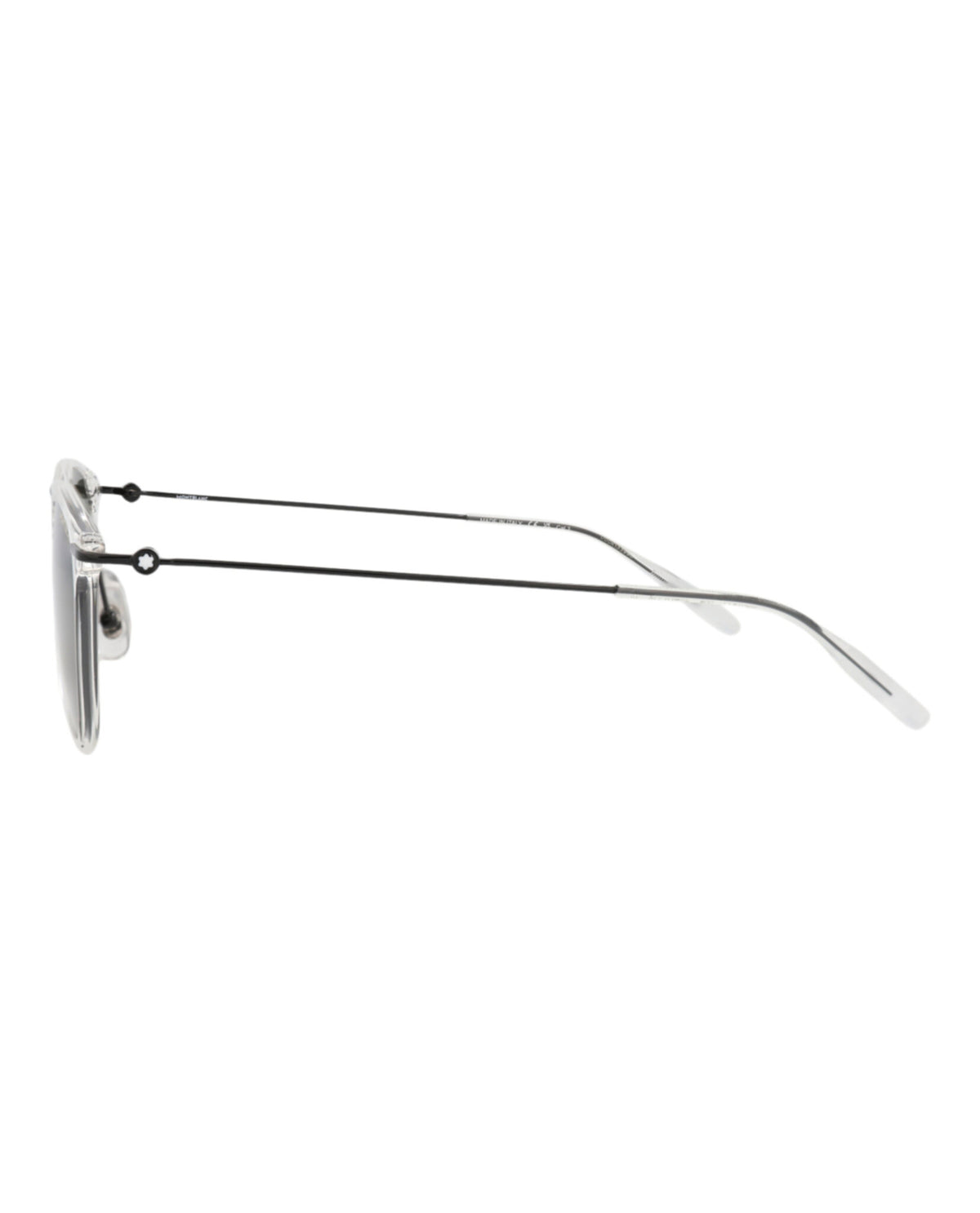 Montblanc Montblanc Mens Square/Rectangle Crystal Black Grey Fashion Designer Eyewear