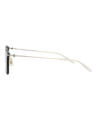 Montblanc Montblanc Mens Square/Rectangle Black Gold Transparent Fashion Designer Eyewear