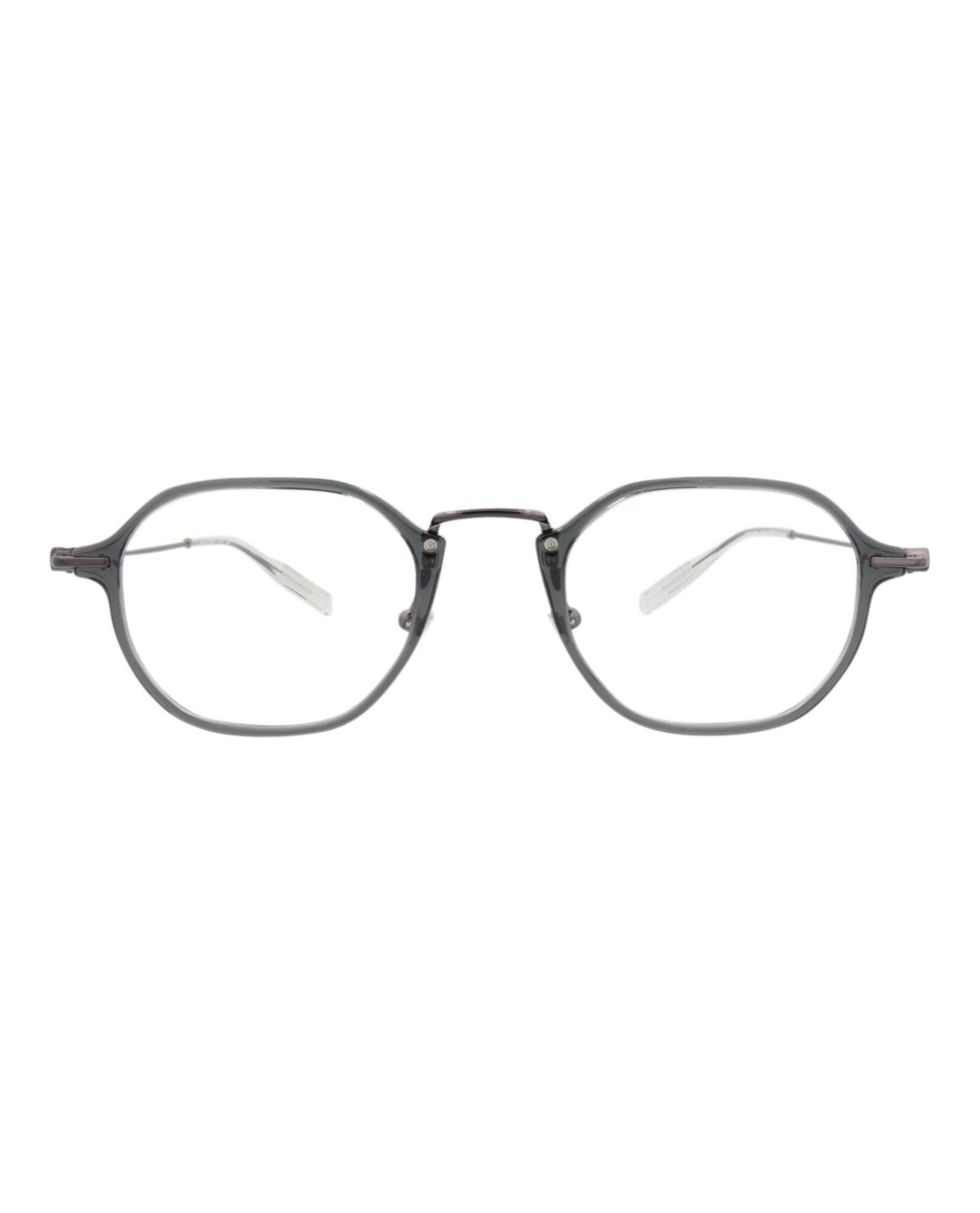 Montblanc Montblanc Mens Round/Oval Grey Ruthenium Transparent Fashion Designer Eyewear