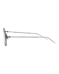 Montblanc Montblanc Mens Round/Oval Grey Ruthenium Transparent Fashion Designer Eyewear