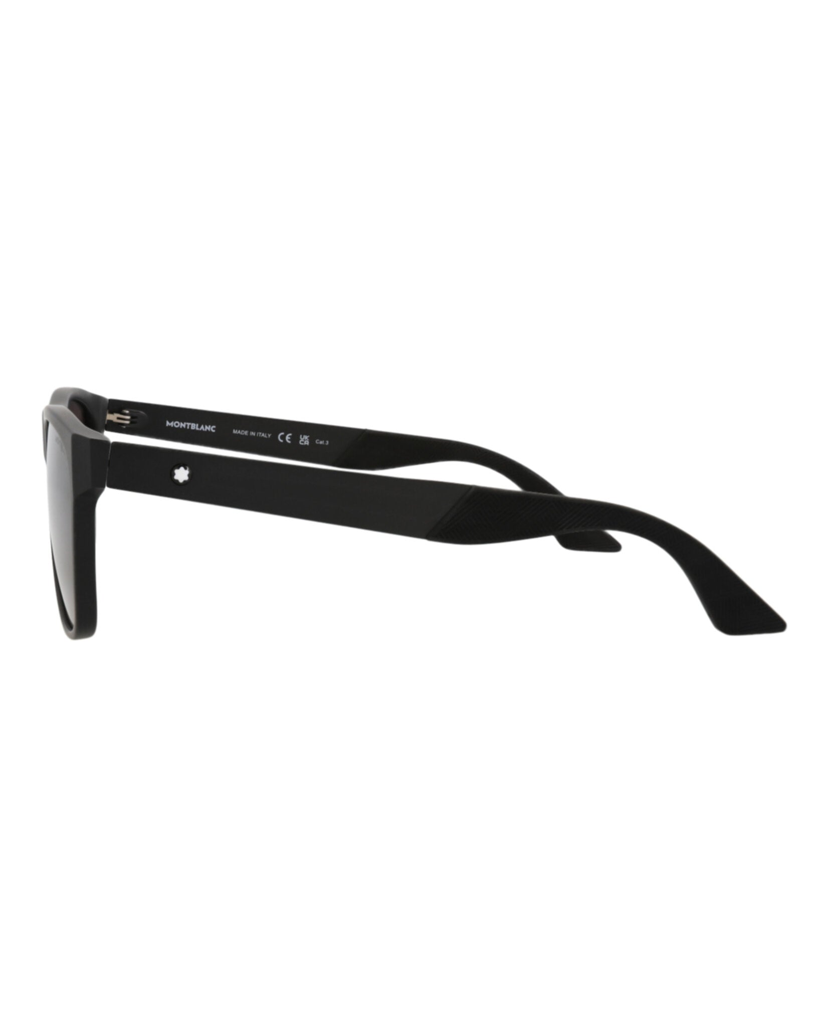 Montblanc Mens Square/Rectangle Black Black Grey Fashion Designer Eyewear