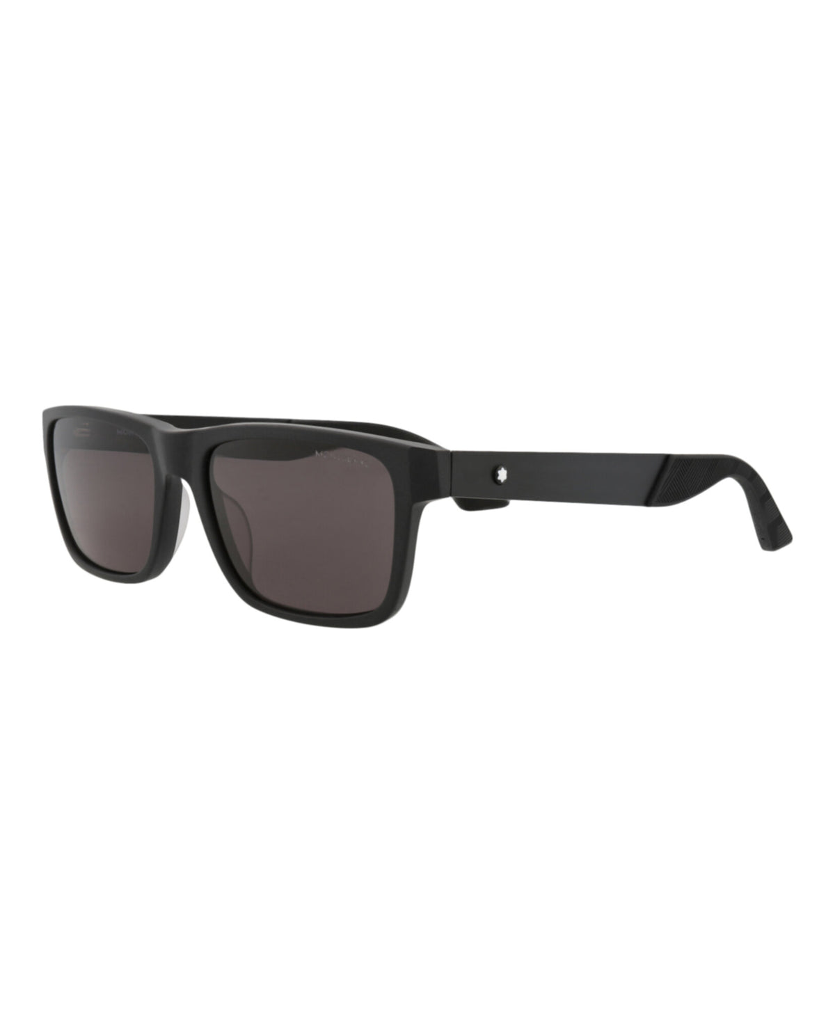 Montblanc Montblanc Mens Square/Rectangle Black Black Grey Fashion Designer Eyewear