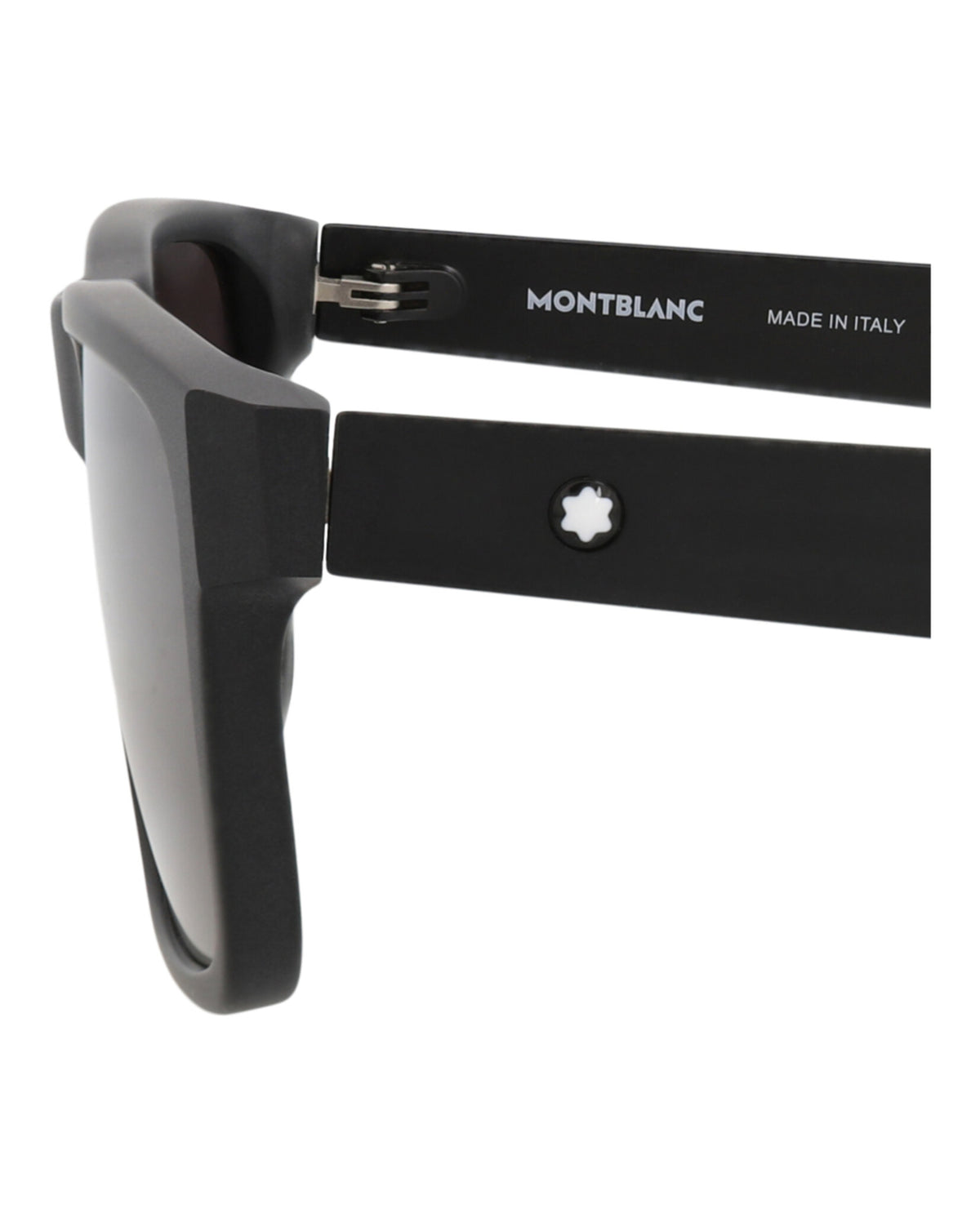 Montblanc Montblanc Mens Square/Rectangle Black Black Grey Fashion Designer Eyewear