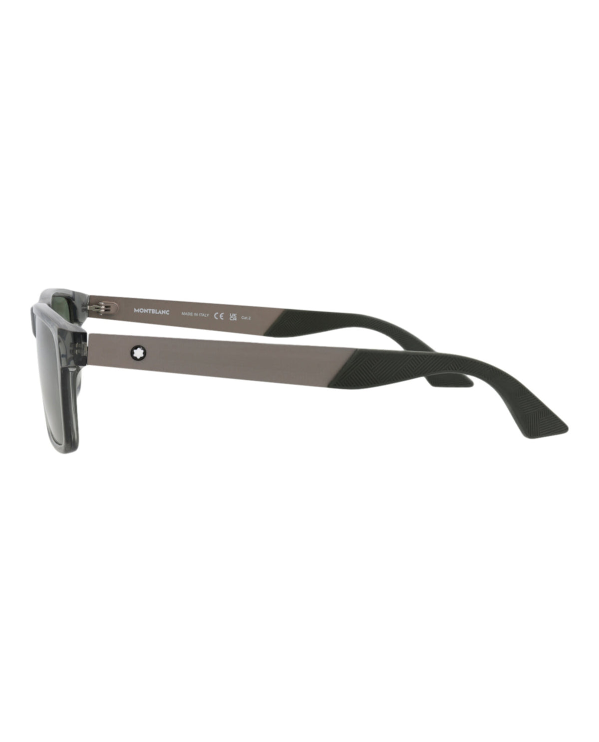 Montblanc Montblanc Mens Square/Rectangle Grey Ruthenium Green Fashion Designer Eyewear