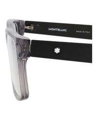 Montblanc Montblanc Mens Square/Rectangle Grey Black Transparent Fashion Designer Eyewear