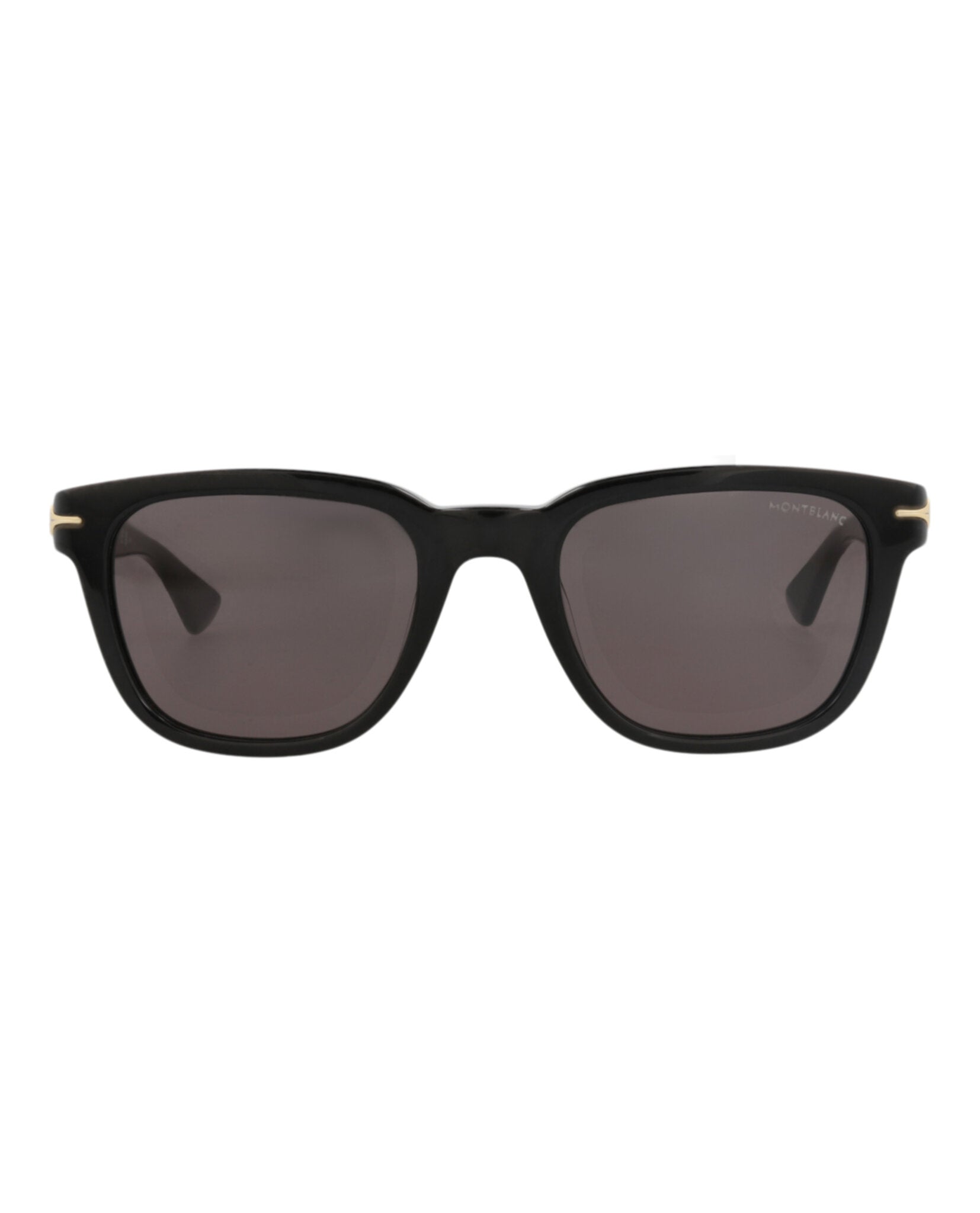 Montblanc Montblanc Mens Square/Rectangle Black Black Grey Fashion Designer Eyewear