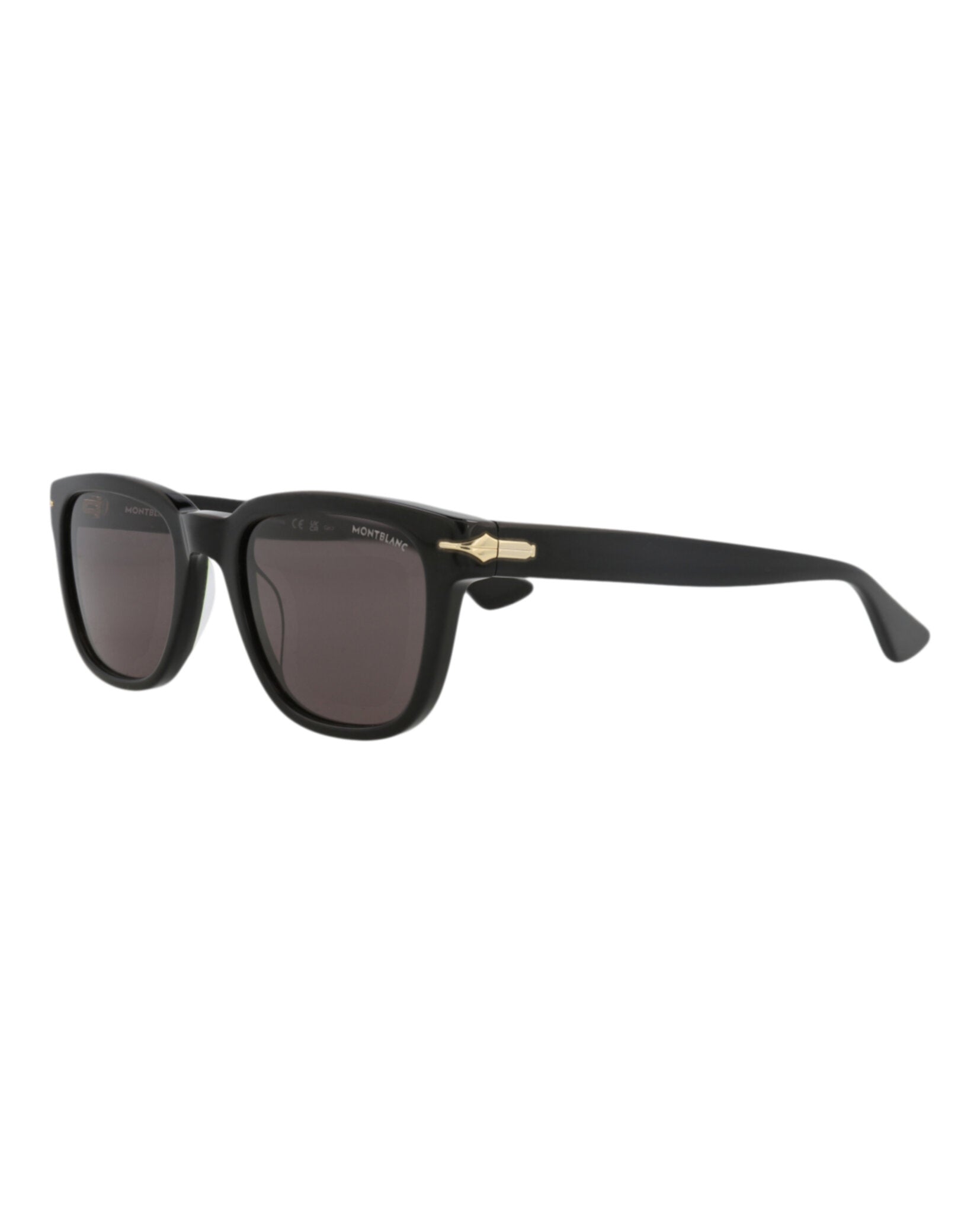 Montblanc Montblanc Mens Square/Rectangle Black Black Grey Fashion Designer Eyewear
