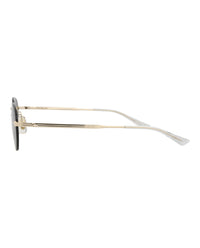 Montblanc Montblanc Mens Round/Oval Gold Gold Grey Fashion Designer Eyewear