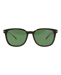 Montblanc Montblanc Mens Square/Rectangle Havana Silver Green Fashion Designer Eyewear