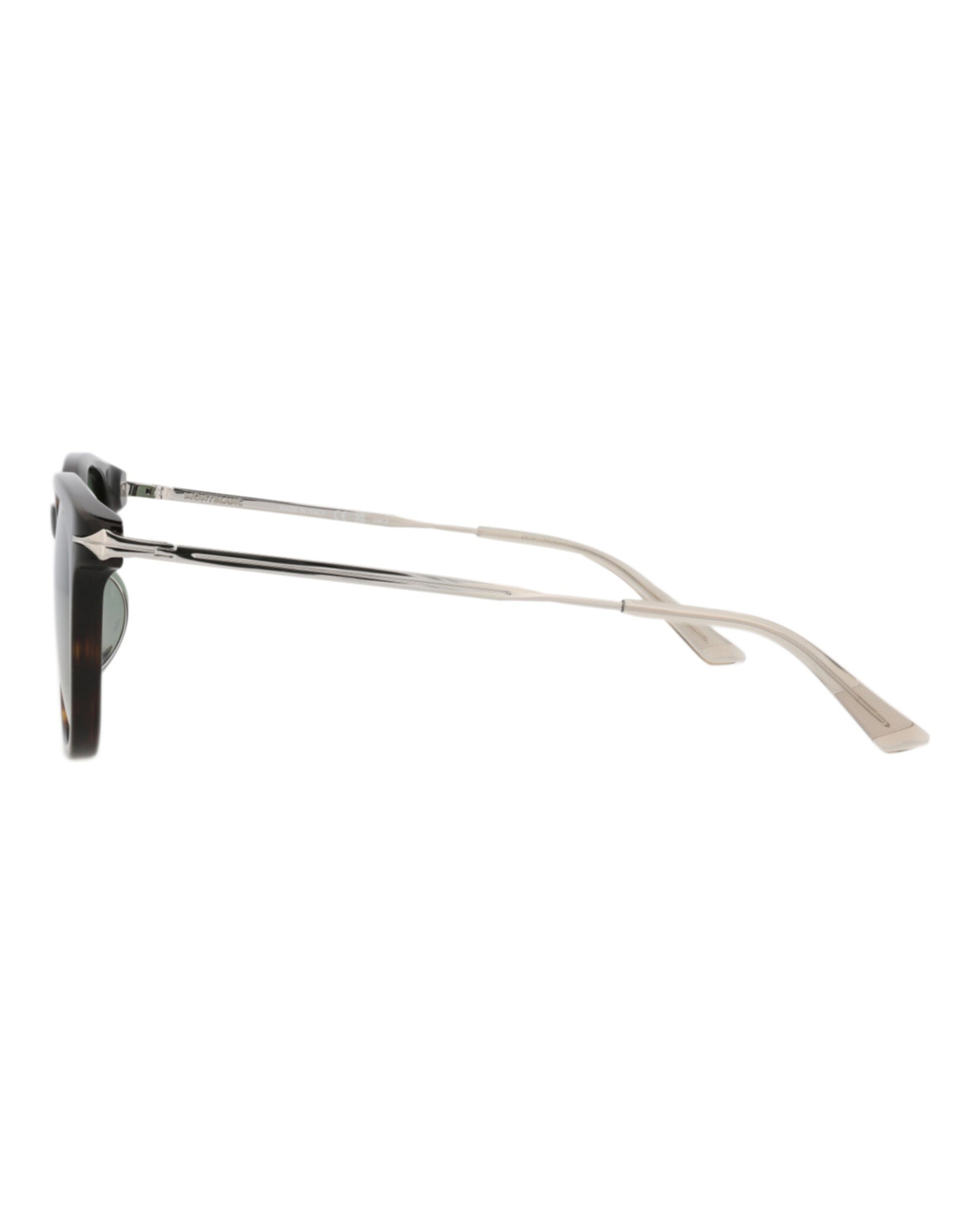Montblanc Montblanc Mens Square/Rectangle Havana Silver Green Fashion Designer Eyewear