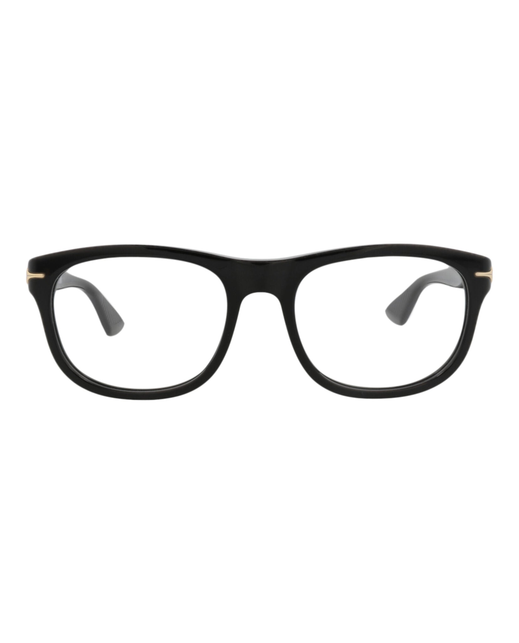 Montblanc Mens Square/Rectangle Black Black Transparent Fashion Designer Eyewear