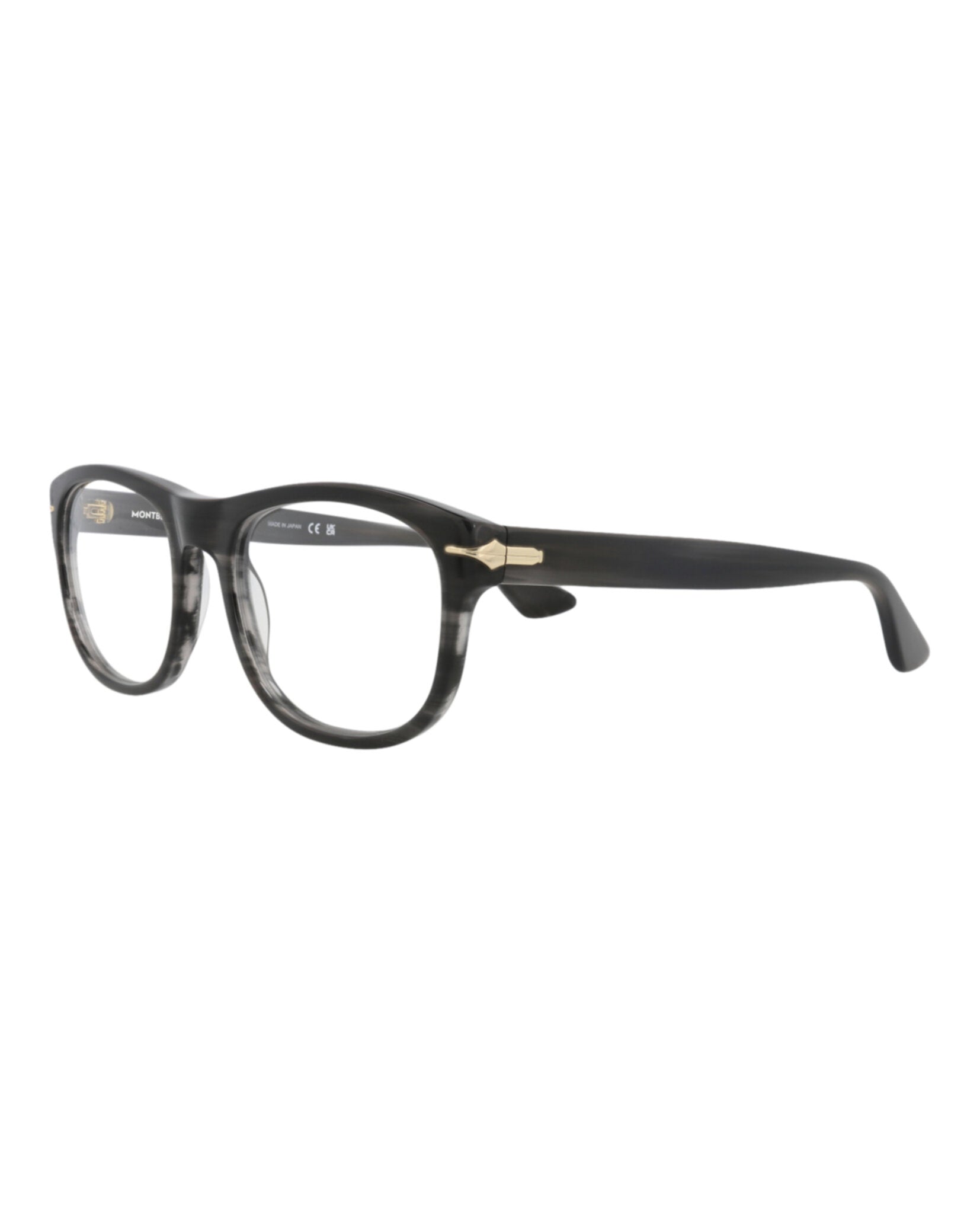 Montblanc Montblanc Mens Square/Rectangle Grey Grey Transparent Fashion Designer Eyewear