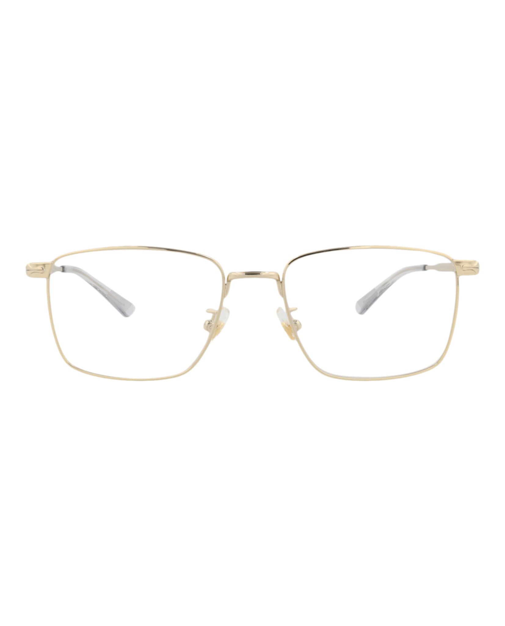 Montblanc Mens Square/Rectangle Gold Gold Transparent Fashion Designer Eyewear