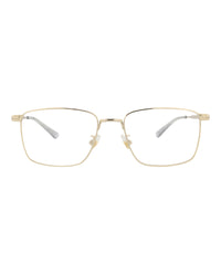Montblanc Mens Square/Rectangle Gold Gold Transparent Fashion Designer Eyewear