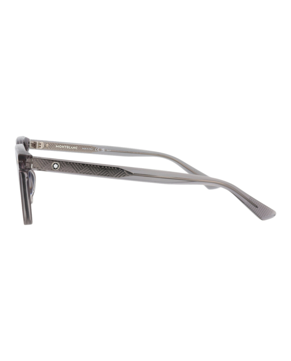 Montblanc Montblanc Mens Round/Oval Grey Grey Violet Fashion Designer Eyewear