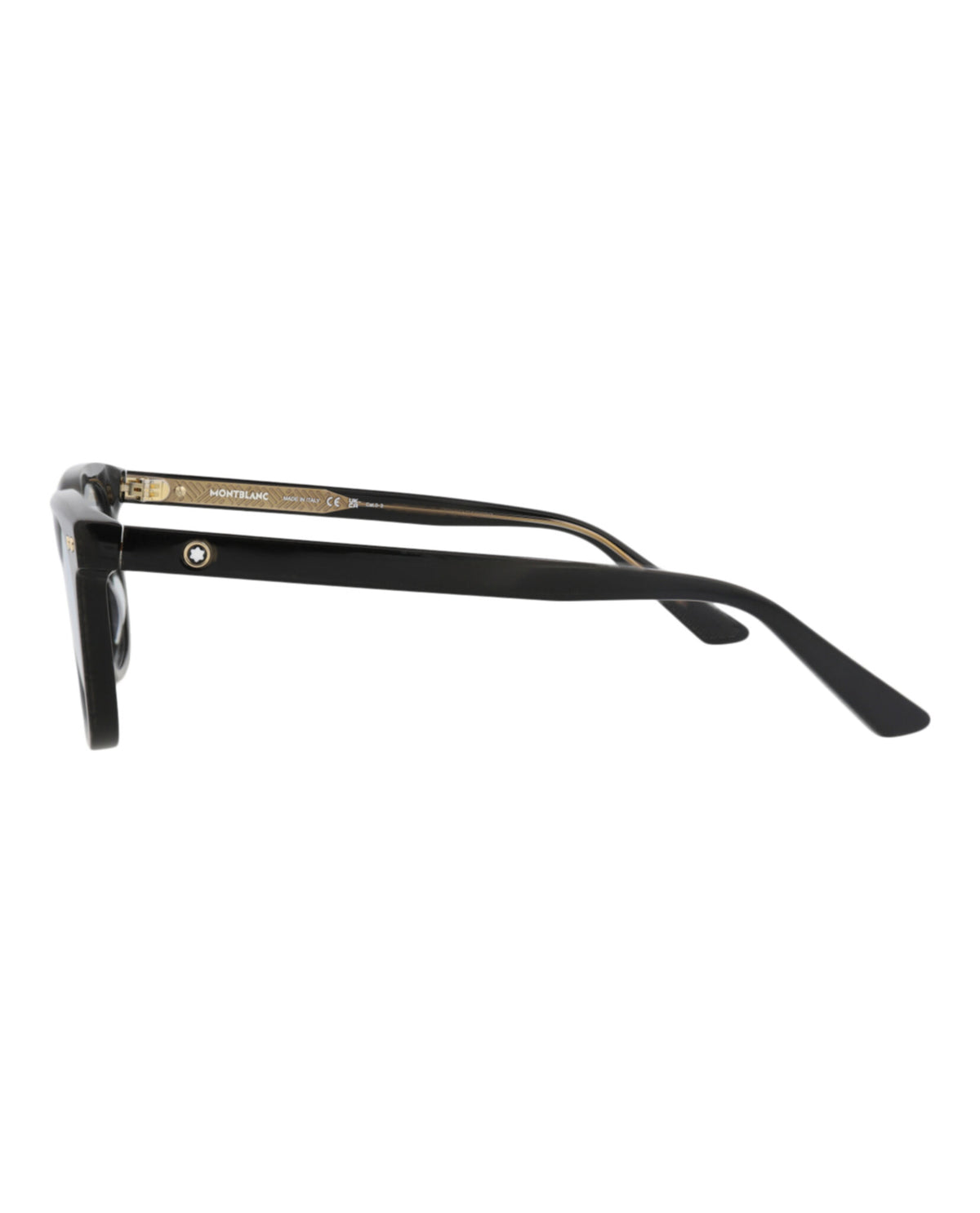Montblanc Montblanc Mens Round/Oval Black Black Transparent Fashion Designer Eyewear
