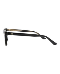 Montblanc Montblanc Mens Round/Oval Black Black Transparent Fashion Designer Eyewear