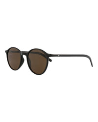Montblanc Montblanc Mens Round/Oval Black Black Brown Fashion Designer Eyewear