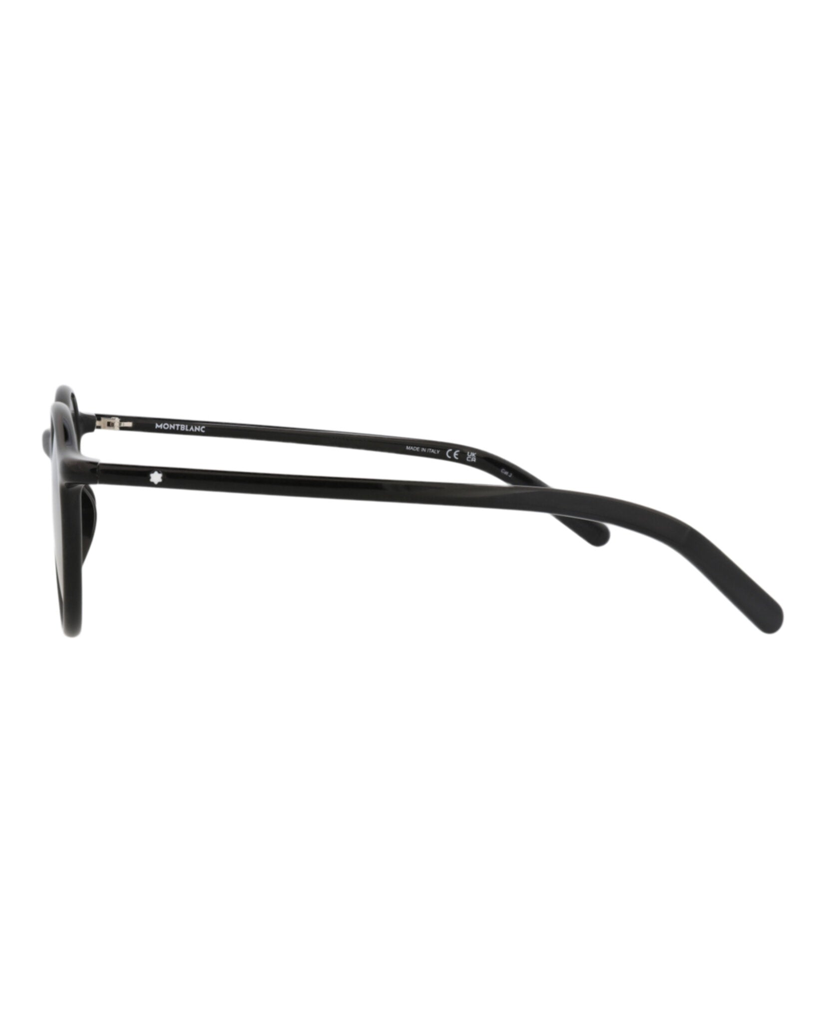 Montblanc Montblanc Mens Round/Oval Black Black Brown Fashion Designer Eyewear
