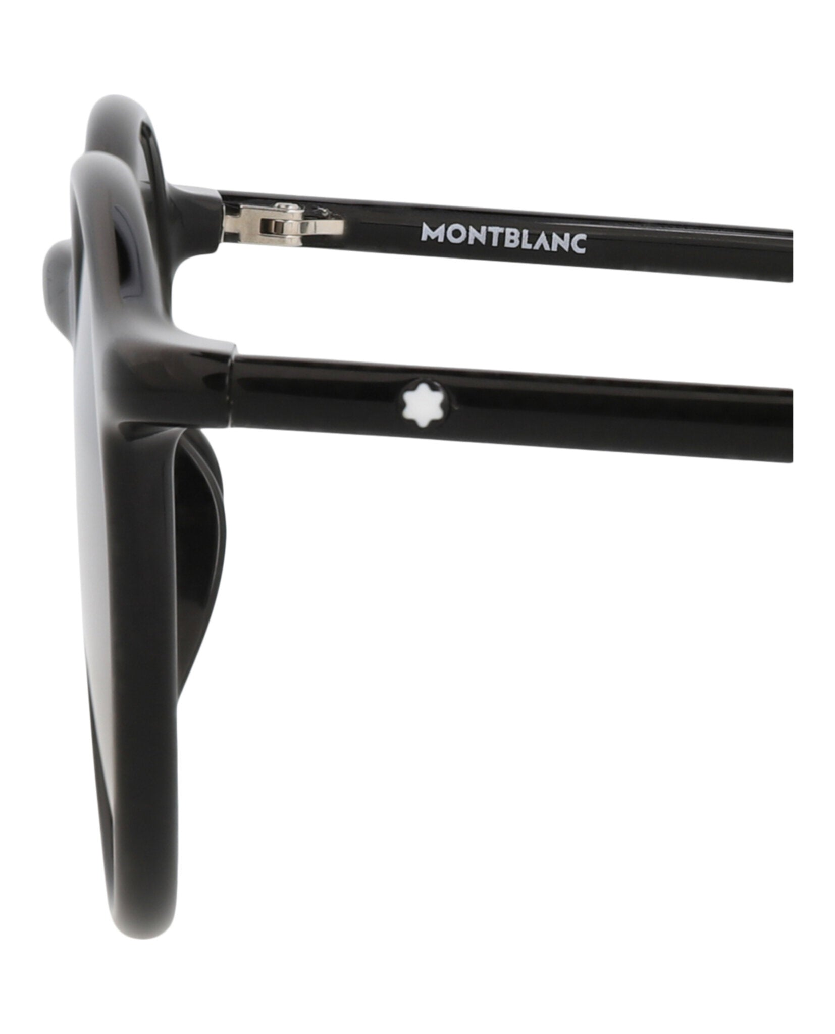 Montblanc Montblanc Mens Round/Oval Black Black Brown Fashion Designer Eyewear