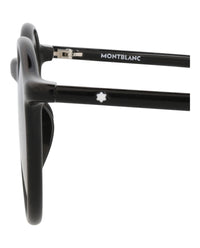 Montblanc Montblanc Mens Round/Oval Black Black Brown Fashion Designer Eyewear