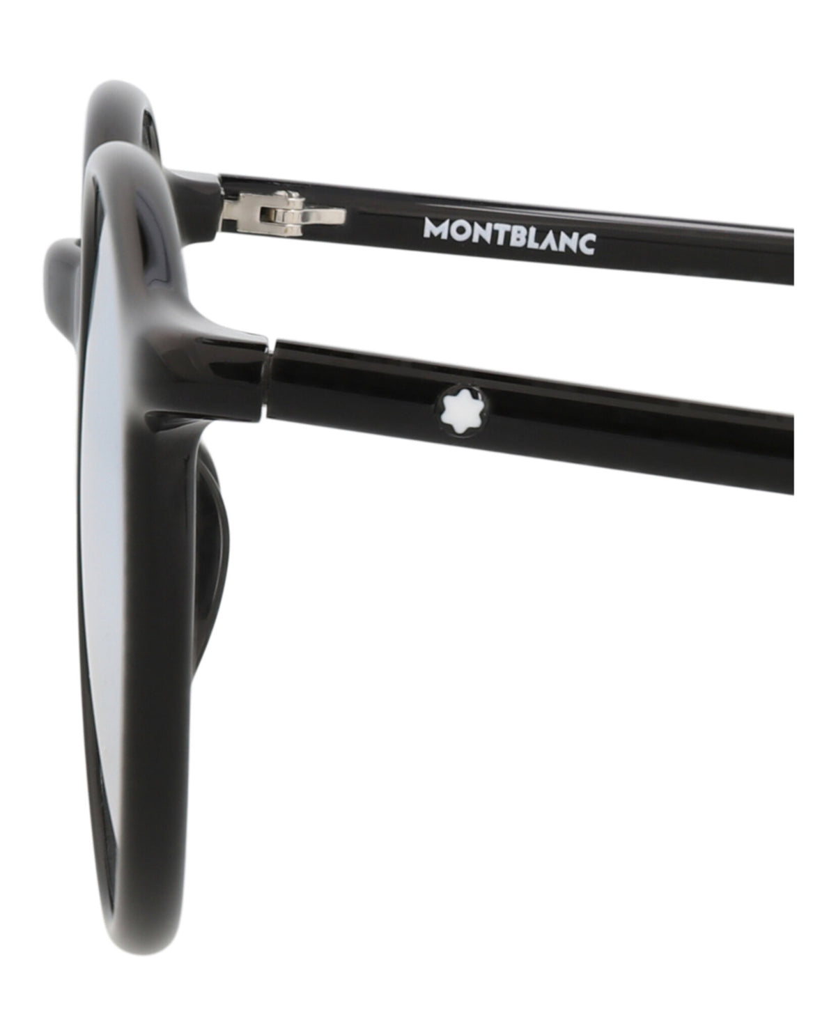 Montblanc Montblanc Mens Round/Oval Black Black Transparent Fashion Designer Eyewear
