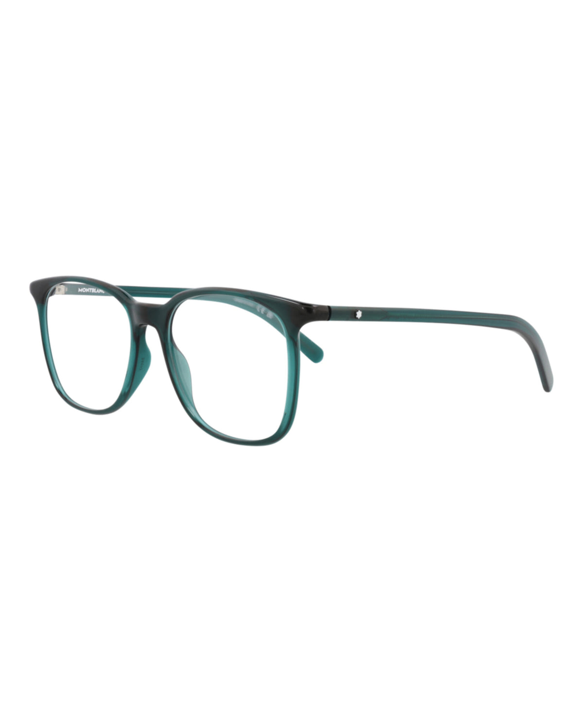 Montblanc Mens Square/Rectangle Green Green Transparent Fashion Designer Eyewear