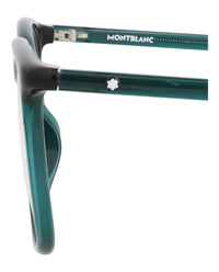Montblanc Mens Square/Rectangle Green Green Transparent Fashion Designer Eyewear