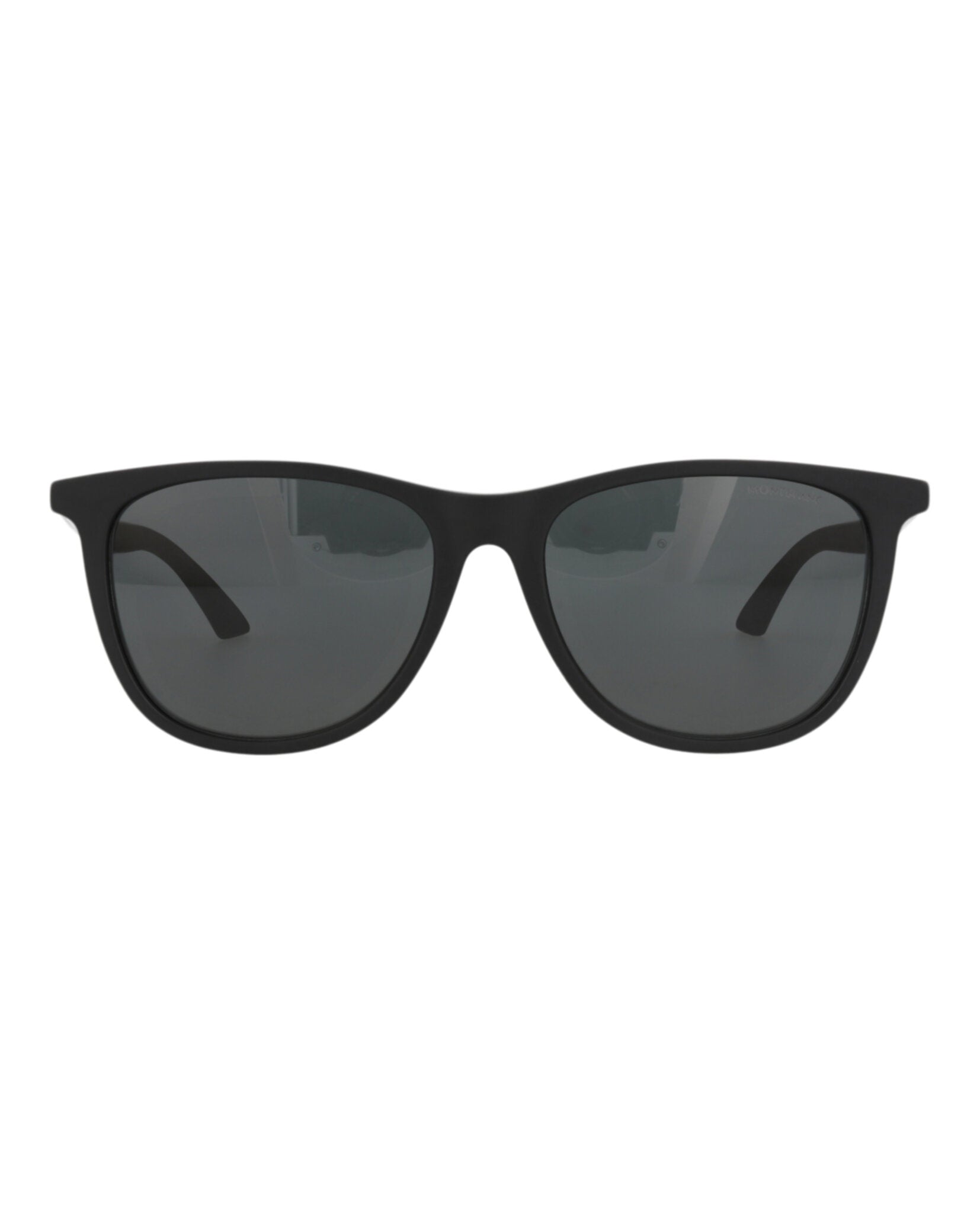 Montblanc Mens Square/Rectangle Black Black Smoke Fashion Designer Eyewear