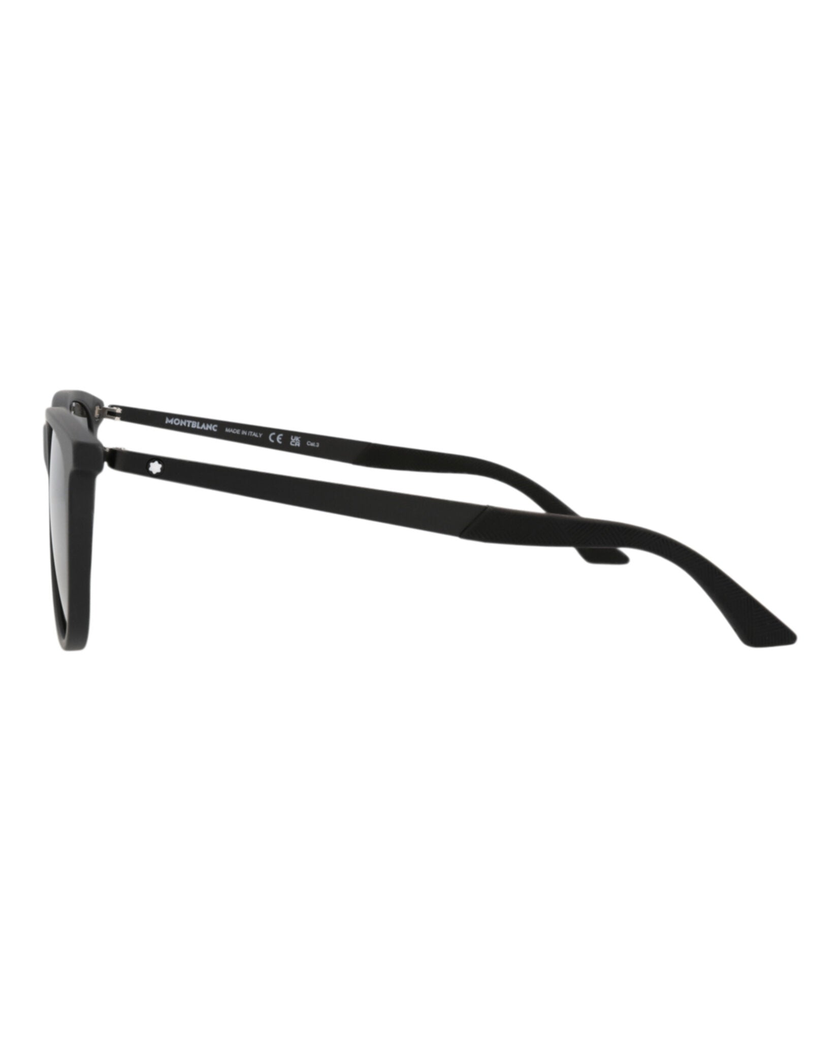 Montblanc Mens Square/Rectangle Black Black Smoke Fashion Designer Eyewear