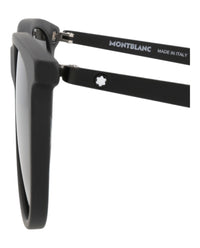 Montblanc Mens Square/Rectangle Black Black Smoke Fashion Designer Eyewear