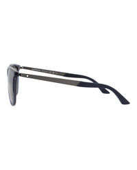 Montblanc Montblanc Mens Square/Rectangle Blue Ruthenium Silver Fashion Designer Eyewear