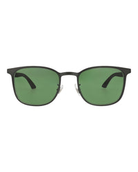 Montblanc Mens Square/Rectangle Ruthenium Ruthenium Green Fashion Designer Eyewear