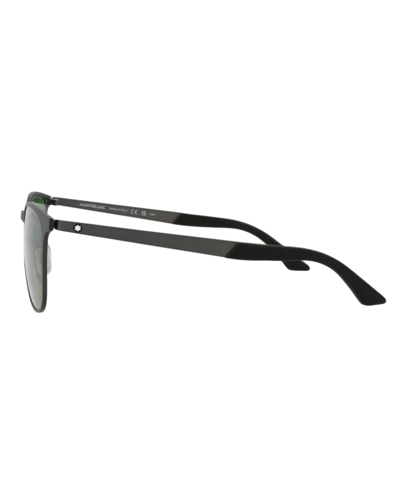 Montblanc Mens Square/Rectangle Ruthenium Ruthenium Green Fashion Designer Eyewear
