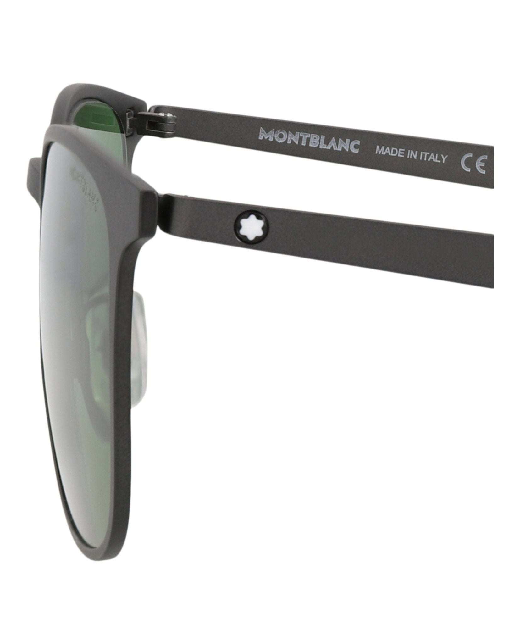 Montblanc Mens Square/Rectangle Ruthenium Ruthenium Green Fashion Designer Eyewear