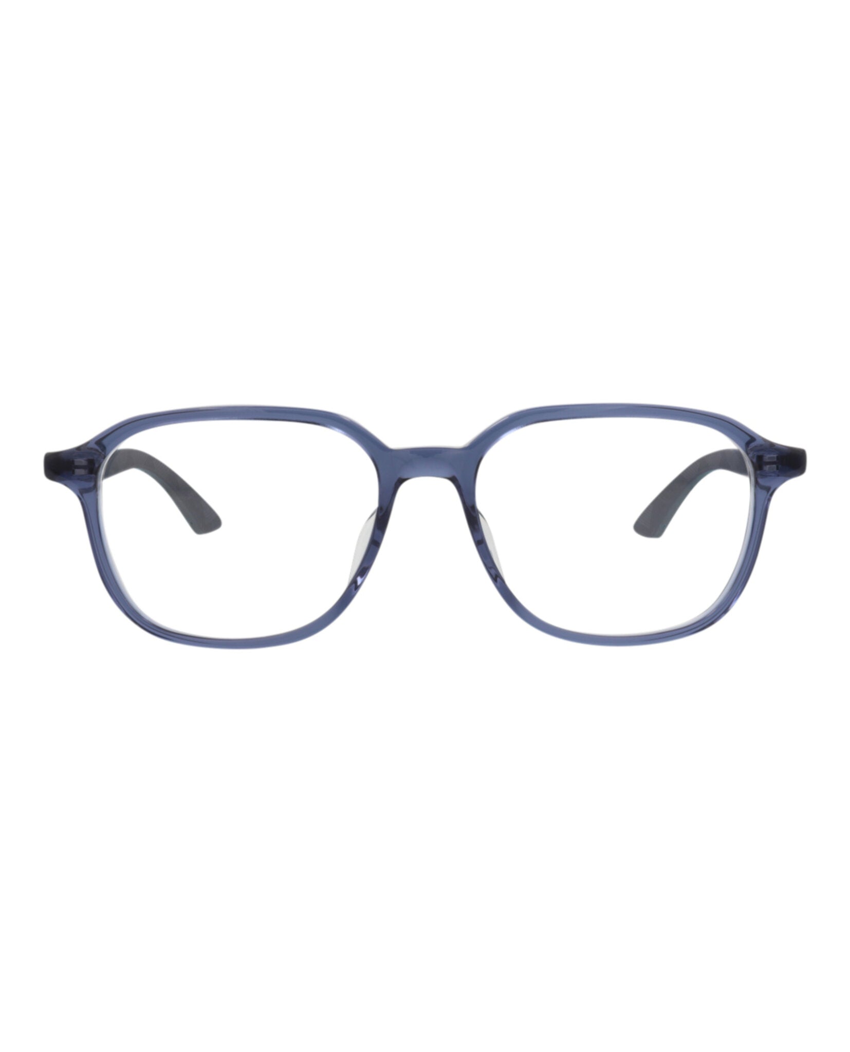 Montblanc Mens Round/Oval Blue Ruthenium Transparent Fashion Designer Eyewear