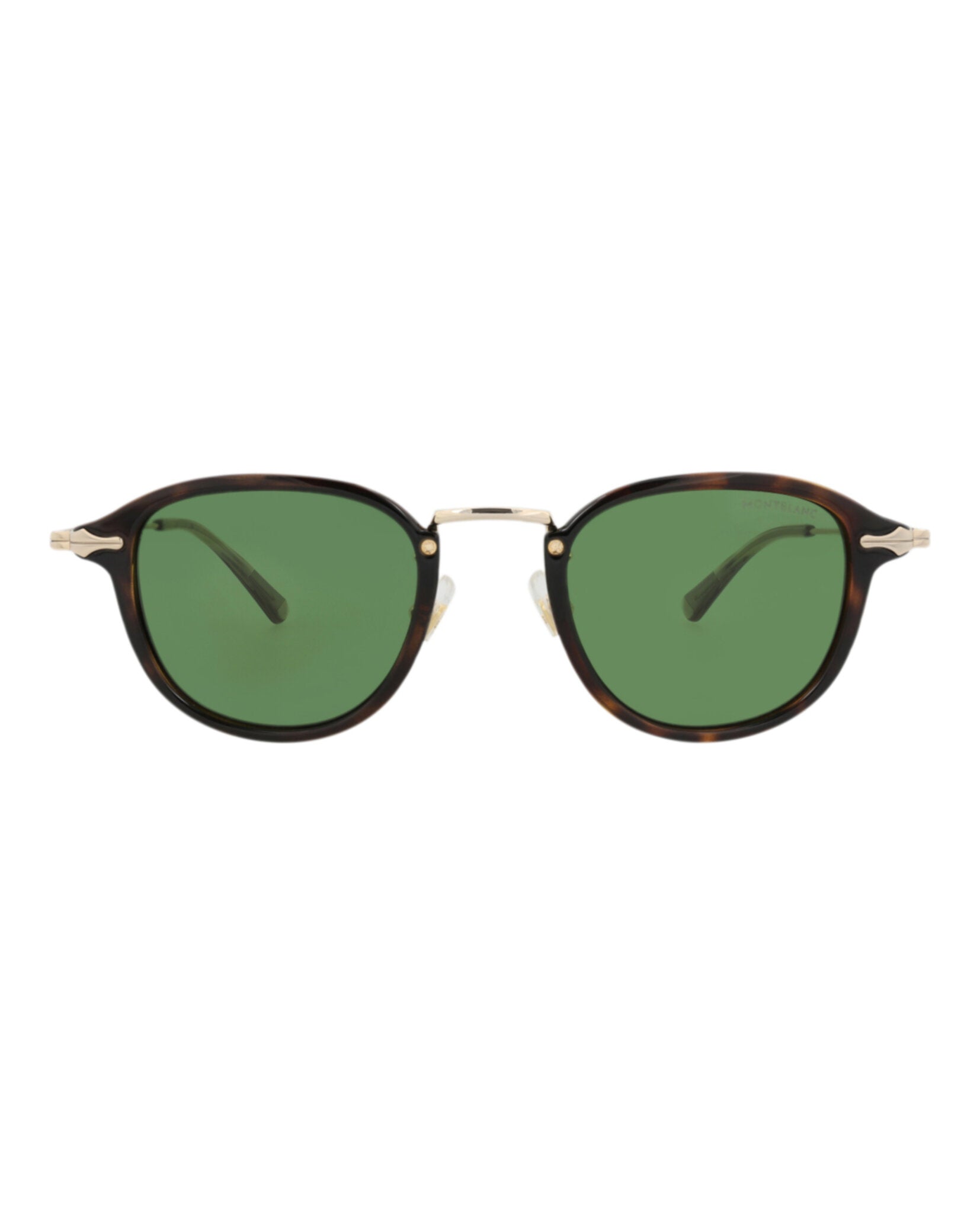 Montblanc Montblanc Mens Round/Oval Havana Gold Green Fashion Designer Eyewear