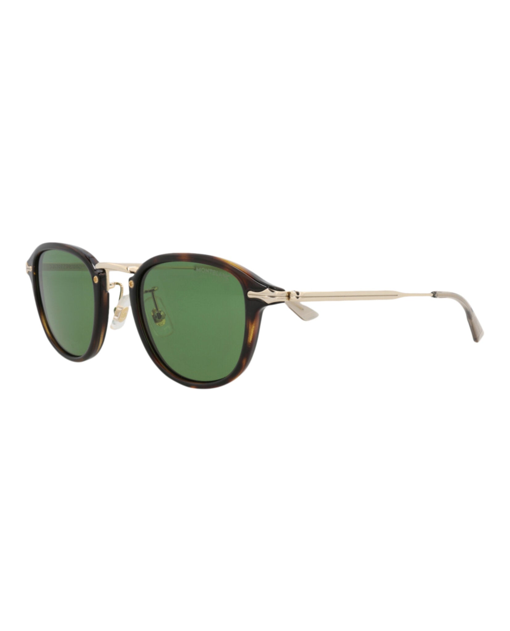 Montblanc Montblanc Mens Round/Oval Havana Gold Green Fashion Designer Eyewear