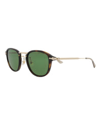 Montblanc Montblanc Mens Round/Oval Havana Gold Green Fashion Designer Eyewear