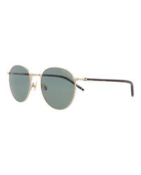 Montblanc Mens Round/Oval Gold Havana Green Fashion Designer Eyewear