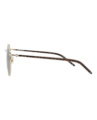 Montblanc Mens Round/Oval Gold Havana Green Fashion Designer Eyewear