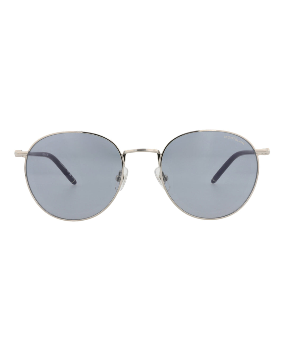Montblanc Montblanc Mens Round/Oval Silver Blue Grey Fashion Designer Eyewear