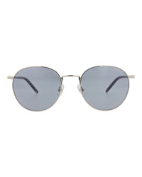 Montblanc Montblanc Mens Round/Oval Silver Blue Grey Fashion Designer Eyewear