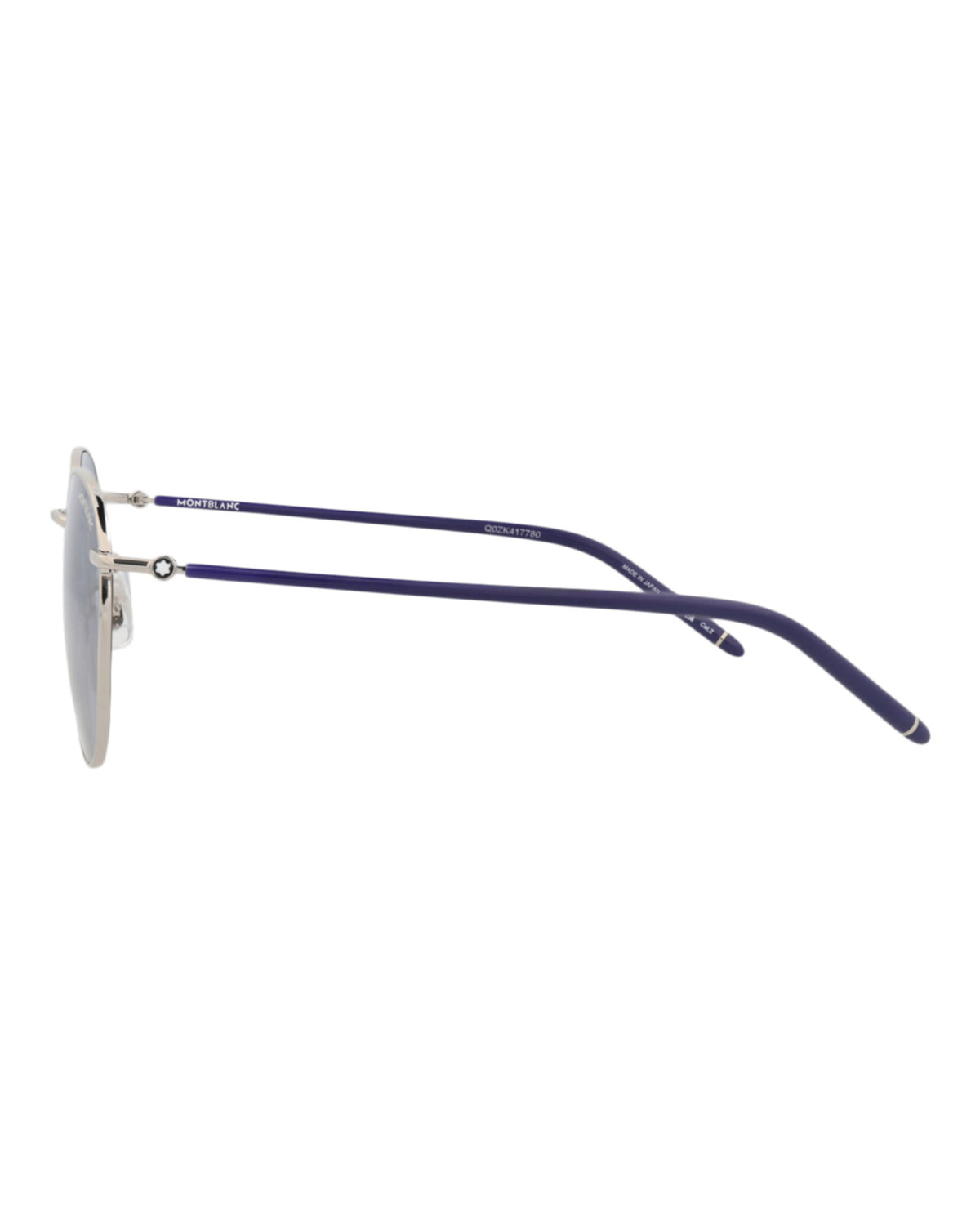 Montblanc Montblanc Mens Round/Oval Silver Blue Grey Fashion Designer Eyewear
