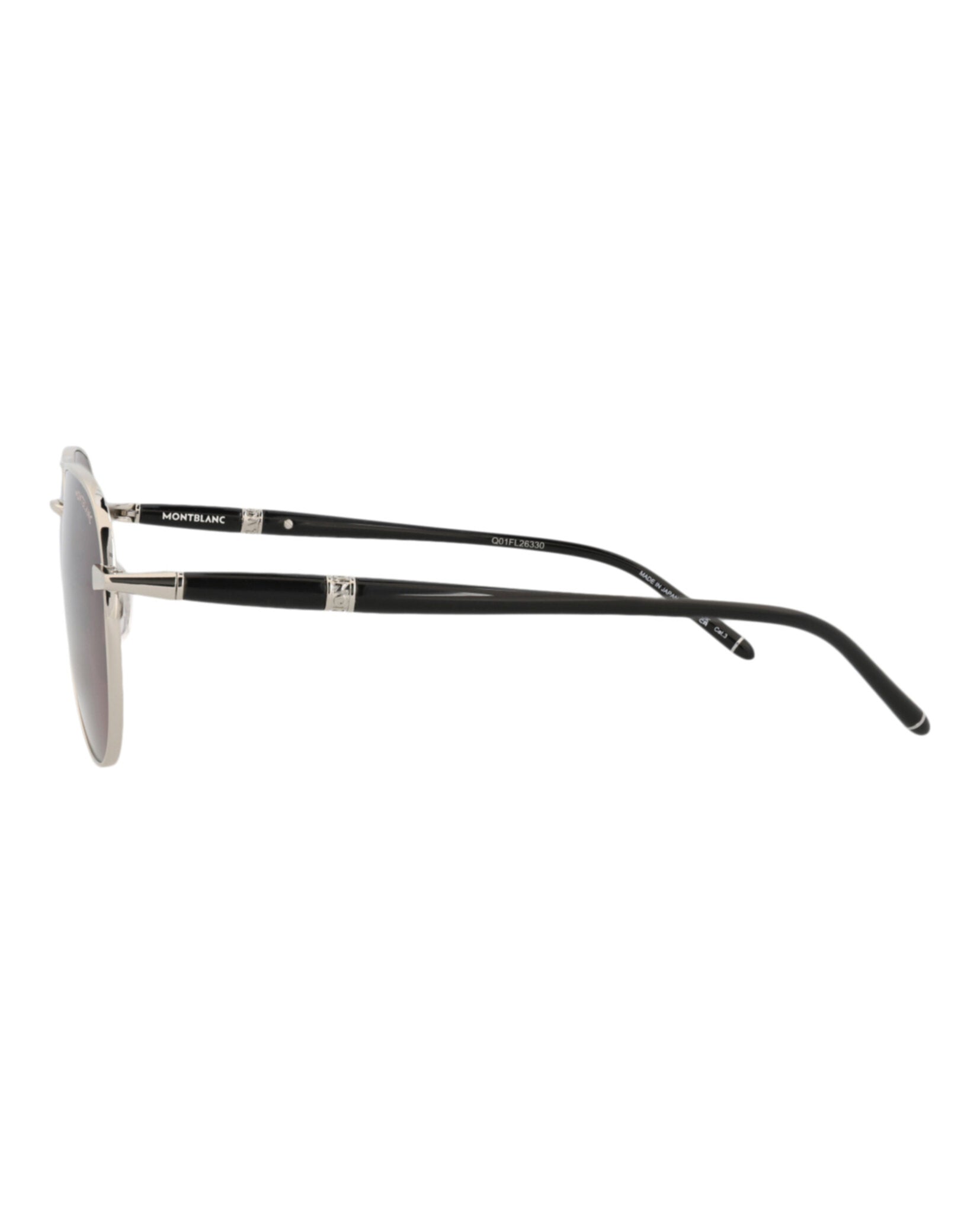 Montblanc Mens Aviator Silver Black Violet Fashion Designer Eyewear