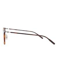 Montblanc Mens Square/Rectangle Havana Silver Transparent Fashion Designer Eyewear