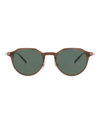 Montblanc Montblanc Mens Round/Oval Brown Silver Green Fashion Designer Eyewear