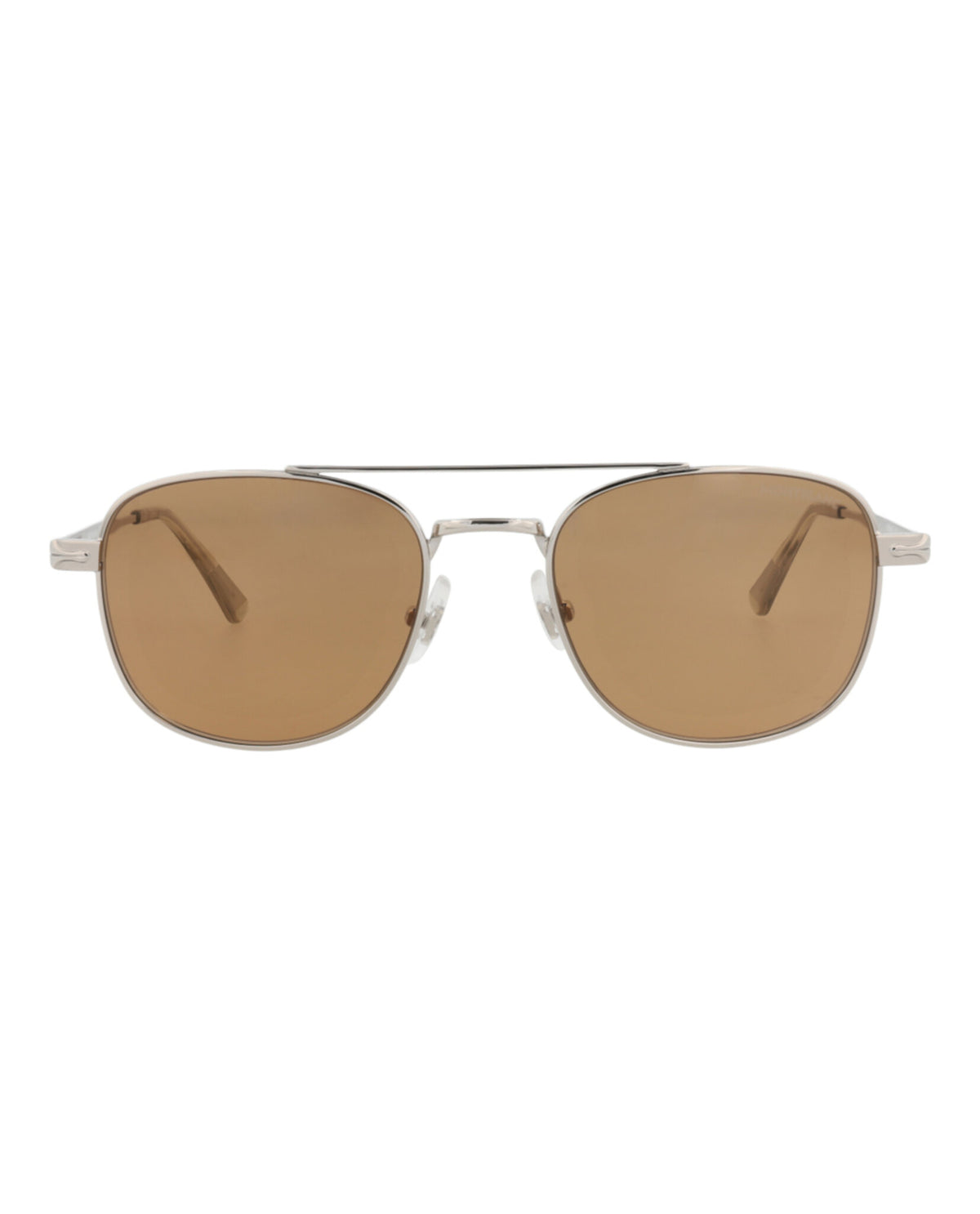 Montblanc Montblanc Mens Aviator Silver Silver Brown Fashion Designer Eyewear